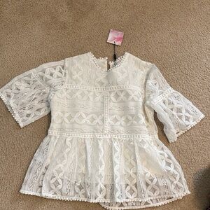 Chicwish White Lace Blouse